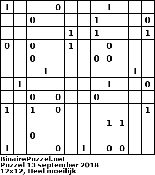 Binaire Puzzel