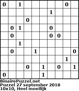 Binaire Puzzel
