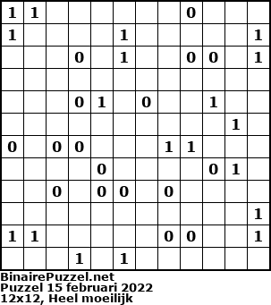 Binaire Puzzel
