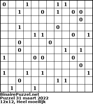 Binaire Puzzel