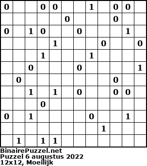Binaire Puzzel