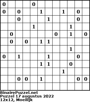 Binaire Puzzel