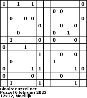 Binaire Puzzel