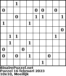 Binaire Puzzel