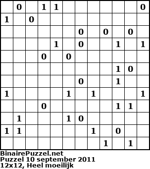 Binaire Puzzel