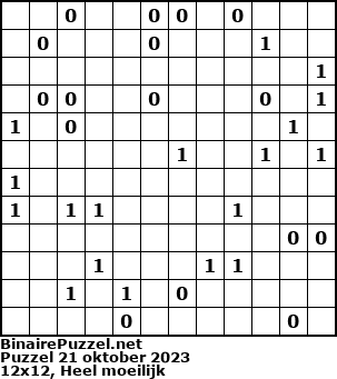 Binaire Puzzel