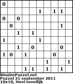 Binaire Puzzel
