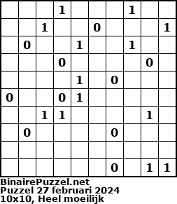 Binaire Puzzel