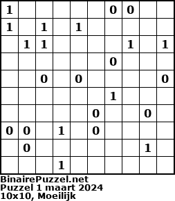 Binaire Puzzel