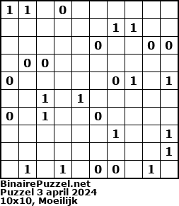 Binaire Puzzel