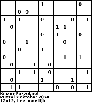 Binaire Puzzel