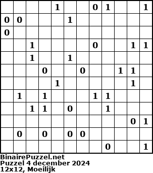 Binaire Puzzel