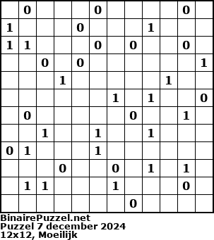 Binaire Puzzel