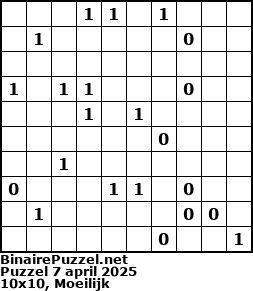 Binaire Puzzel