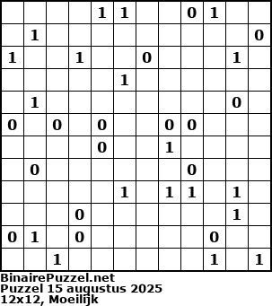 Binaire Puzzel