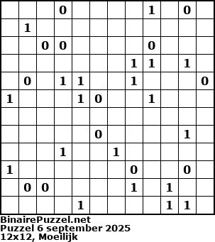 Binaire Puzzel