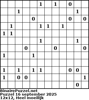 Binaire Puzzel