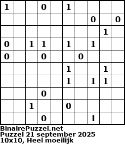 Binaire Puzzel