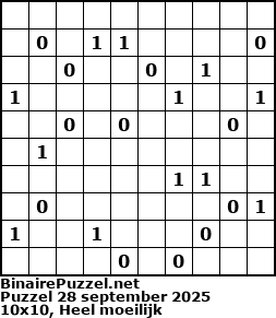 Binaire Puzzel
