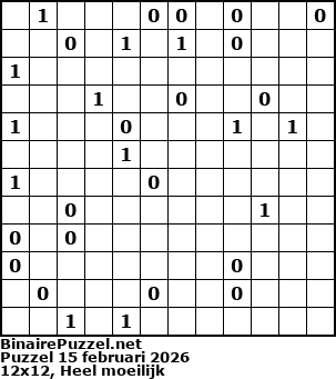 Binaire Puzzel