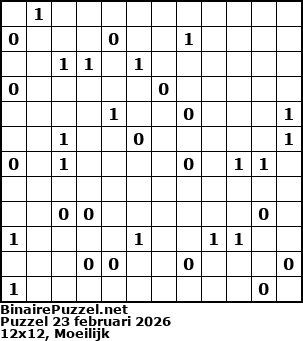 Binaire Puzzel