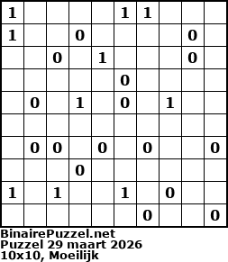 Binaire Puzzel