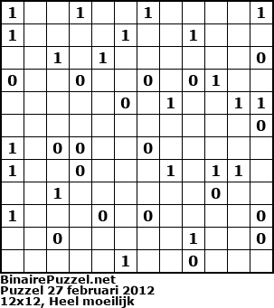 Binaire Puzzel