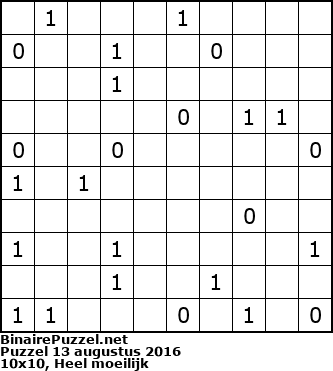 Binaire Puzzel