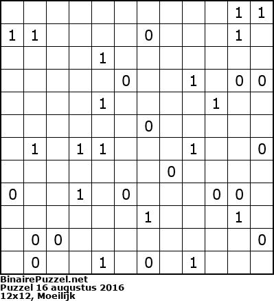 Binaire Puzzel