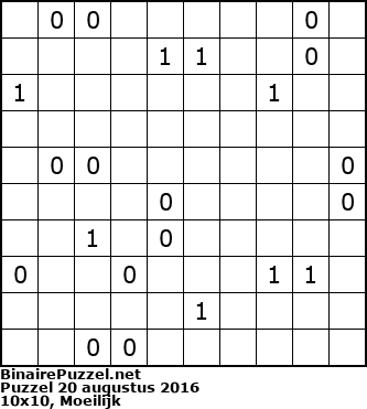 Binaire Puzzel