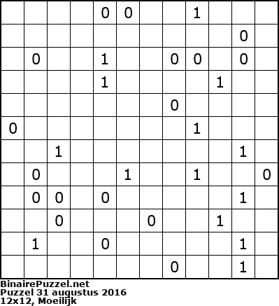 Binaire Puzzel