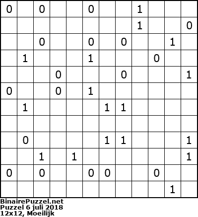 Binaire Puzzel