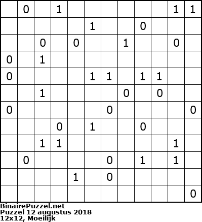 Binaire Puzzel