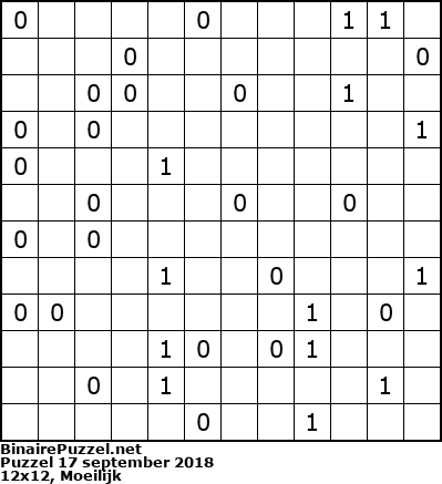 Binaire Puzzel