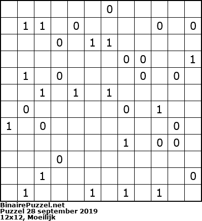 Binaire Puzzel