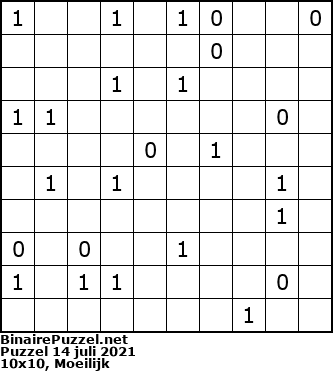 Binaire Puzzel