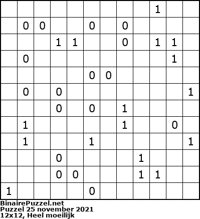 Binaire Puzzel