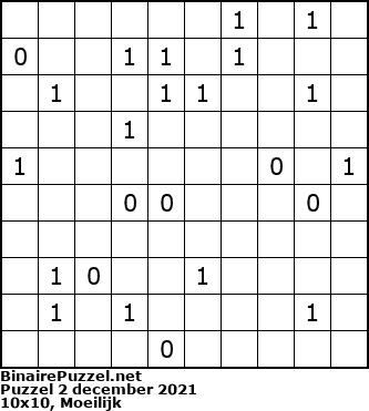 Binaire Puzzel