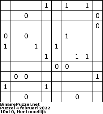 Binaire Puzzel