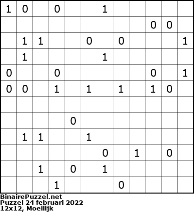 Binaire Puzzel