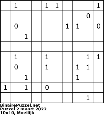 Binaire Puzzel