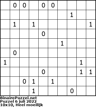 Binaire Puzzel