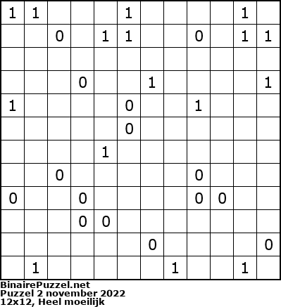 Binaire Puzzel