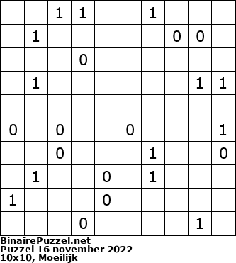 Binaire Puzzel