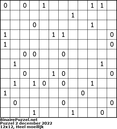 Binaire Puzzel