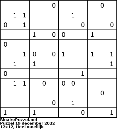 Binaire Puzzel