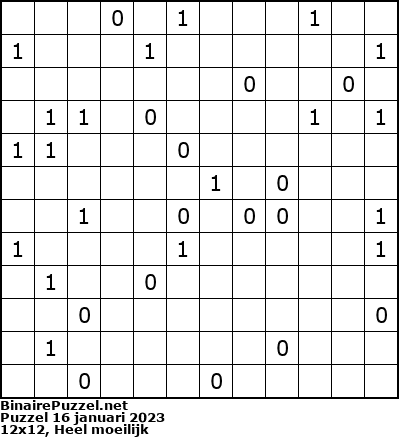 Binaire Puzzel