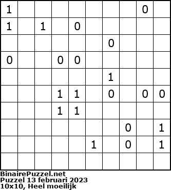 Binaire Puzzel
