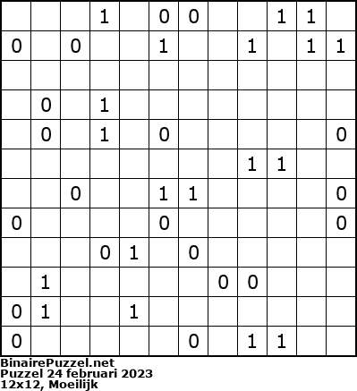 Binaire Puzzel
