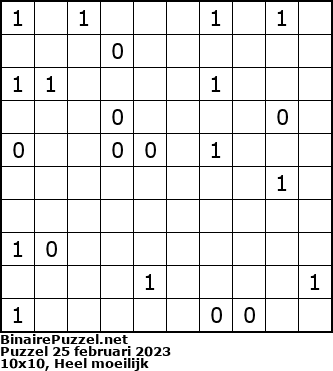 Binaire Puzzel